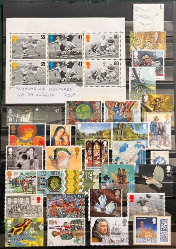 Timbres royaume uni - uni, obliteres