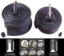 CHAMBRE A AIR VELO PRESTA SCHRADER 12 14 16 20 26 650 700 19 23 25 VTT VTC ROUTE