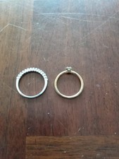 Lot de deux jolies bagues en argent massif