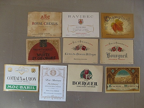 1663 lot de 10 etiquettes - de,