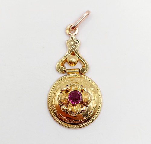 Pendentif victorien rose - pendentif, or