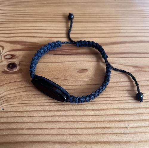 Bracelet macramé noir avec - bracelet,