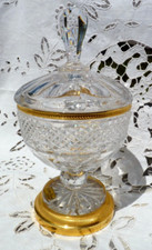 ANCIENNE DRAGEOIR COUPE en CRISTAL de St LOUIS décor POINTES de DIAMANT