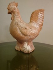 rare ancienne grande poule en terre cuite déco champetre