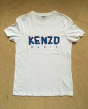 T-shirt BLANC imprimé Kenzo taille 36-38 coupe ajustée 100 % coton parfait état
