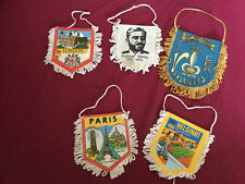 Lot De Fanions Divers Ville Londre Paris Helsinski Eiffel Coupe D’Europe Orgue