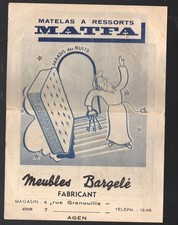 Agen   pub MATFA  matelas BARGELE  devinettes ( i d'Epinal) au verso (P45254)