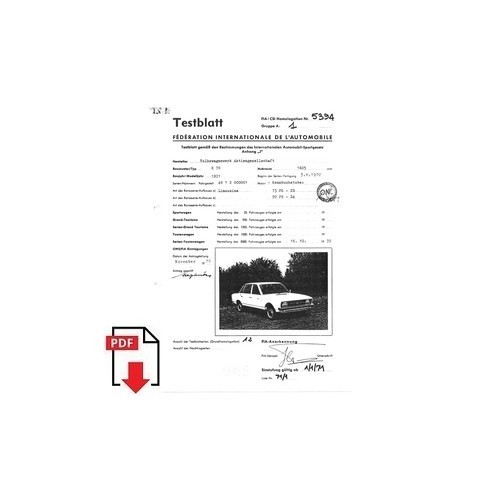 1971 volkswagen testblatt - k, 70