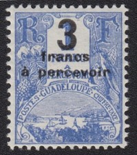 TIMBRE taxe 1926-27 Guadeloupe