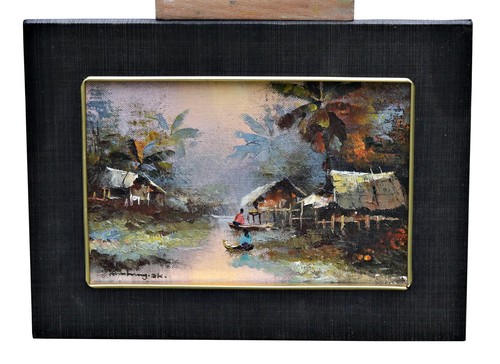 Tableau huile scène - huile, de