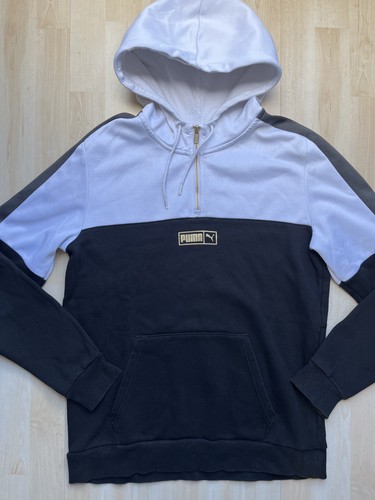 Puma hoodie black white - hoodie,