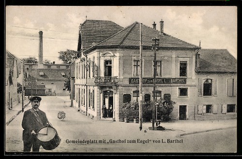 Cpa rixheim gemeindeplatz - rixheim,,