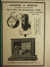 1909-10 PUB CHAUVIN ARNOUX HORLO BAROMETRE ENREGISTREUR INSTRUMENT PRECISION AD