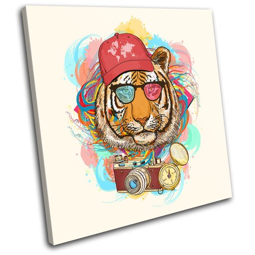 Hipster animals tiger camera - animals,