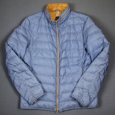GIMO'S real down puffer jacket size IT 52 / L / Large light blue padded coat