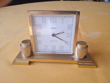 JACCARD Réveil  Pendule à poser à quartz Laiton doré - Fonctionne parfaitement