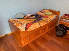 Lit bateau Pin Massif miel 90