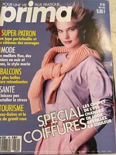 ANCIEN LIVRE REVUE MAGAZINE PRIMA MODE AVEC SUPER PATRON N° 80 05/89 TRICOT