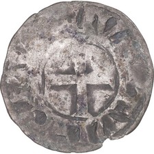 [#342950] Pièce de monnaie, France, Touraine, Denier Tournois, env. 1150-1200, Saint-Martin d