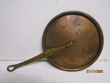 ancien couvercle de casserole en cuivre diametre 25.5 cm
