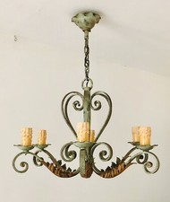Lustre baroque fer forgé 6L