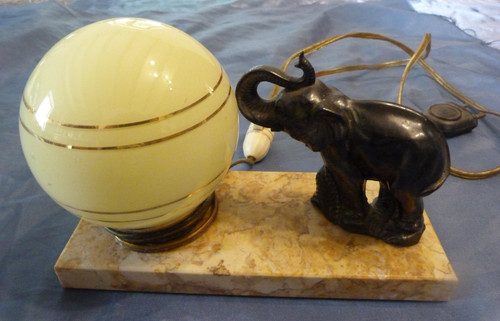 Ancienne lampe éléphant en - lampe,