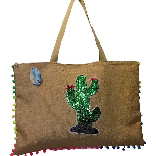 Sac plage toile jute - sac, neuf