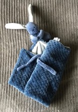 Doudou Lapin couverture bleu