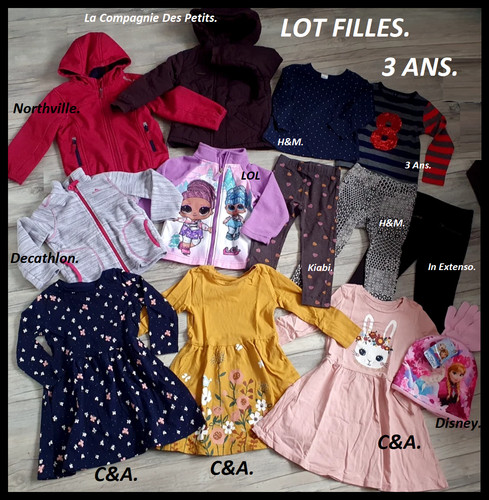 Lot vêtements filles - de,