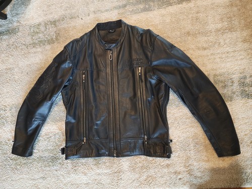 Harley davidson black leather - harley-davidson,