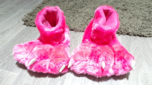 Pantoufles rose pattes - pantoufles,