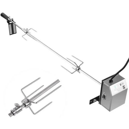 Tournebroche bbq acier - bbq,