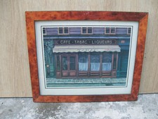 Café Tabac Liqueur lithographie d' André Renoux magasin