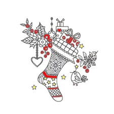 TAMPONS TRANSPARENTS BAS DE NOEL MARIANNE DESIGN 7,5x7,5cm (2223)