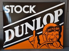 Plaque émaillée DUNLOP stock pneus enamel sign  