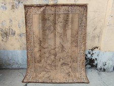 Antique XIXe Siècle Tapis Français Aubusson Avec Scène De Chasse Artisanale