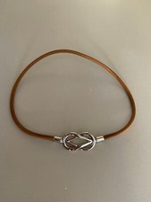 Collier Hermès en cuir brut