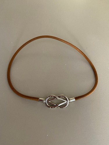Collier hermès cuir - cuir, brut