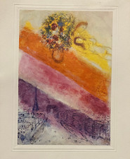 Impression Marc Chagall estampe Maeght éditeur 1967 Champs Élysées Paris