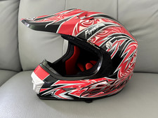Casque moto cross quad SHOT RACE GEAR Furious taille enfant M noir et rouge