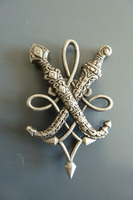 ORIGINAL MILITAIRE INSIGNE DES SERVICES DES AFFAIRES ALGERIENNES / DRAGO TBE