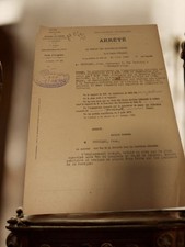 Vintage arrêté préfectoral Marseille années 1930/40 ancien document archives Bou