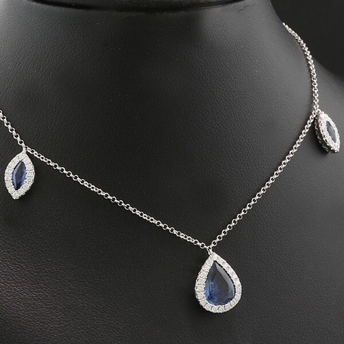 Collier saphir diamant - saphir,