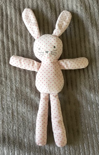 Doudou lapin rose étoiles - lapin,