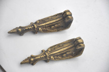 Ancienne paire  décoration d'angle de meuble en bronze, style empire, révovation