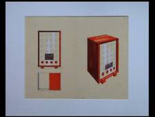 ANTOINE ZACCAGNINO, PROJET DE RADIO TSF - 1935 - GOUACHE ORIGINALE, ART DECO