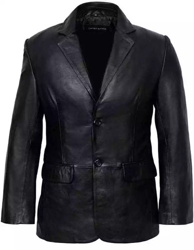 Blazer cuir agneau noir - en, d'agneau