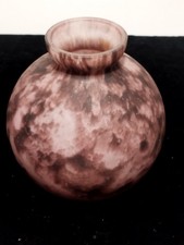 Rare Vase art déco. Pâte De Verre Signé Loti Nancy. Bon État. Collection. ⚱️