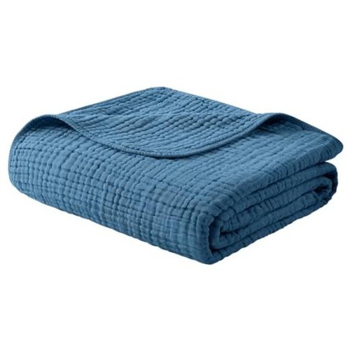 Dark blue muslin - muslin, blanket