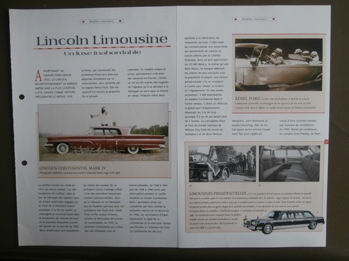 Fiche automobile lincoln - /,